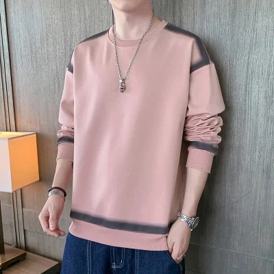 Áo Thun Tay Dài Cổ Tròn Màu Trơn Thoải Mái Thời Trang Xuân Thu Mới Cho Nam