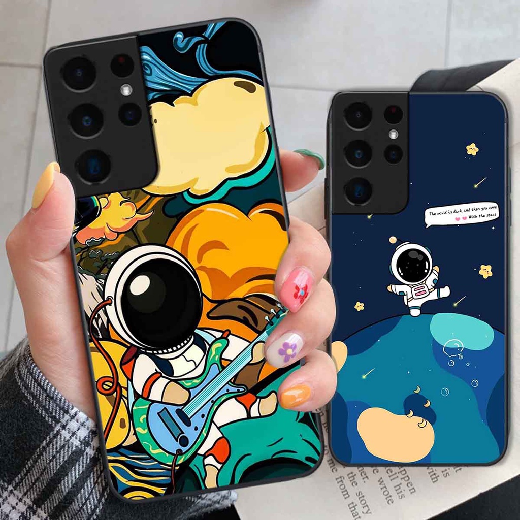 Ốp Samsung S21 Ultra in hình vũ trụ, phi hành gia bầu trời cute dễ thương