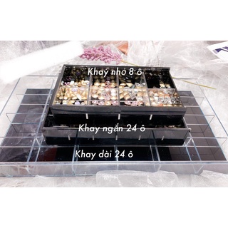 Khay mica cao cấp đựng đá nail