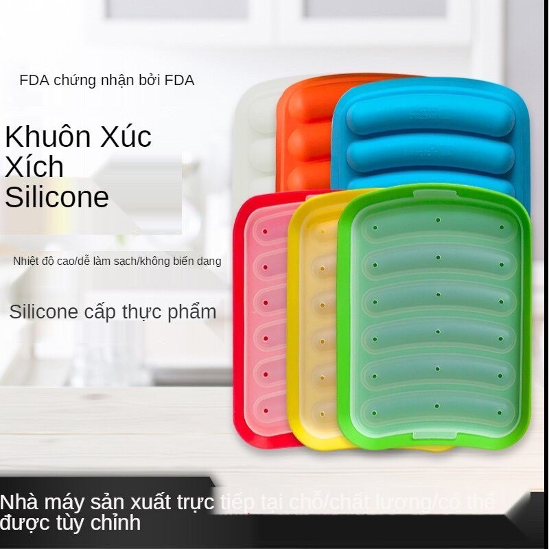 Khuôn xúc xích, khuôn silicon làm bánh ăn dặm cho bé