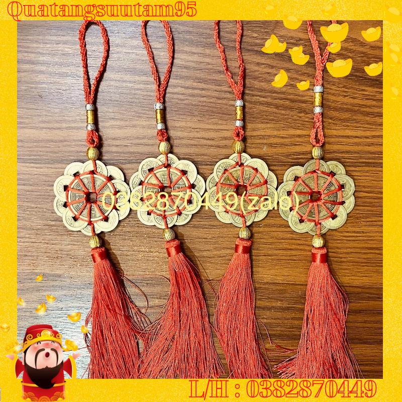 Dây Đồng Xu Hoa Mai Thập Toàn Phong Thuỷ Tài lộc May Mắn