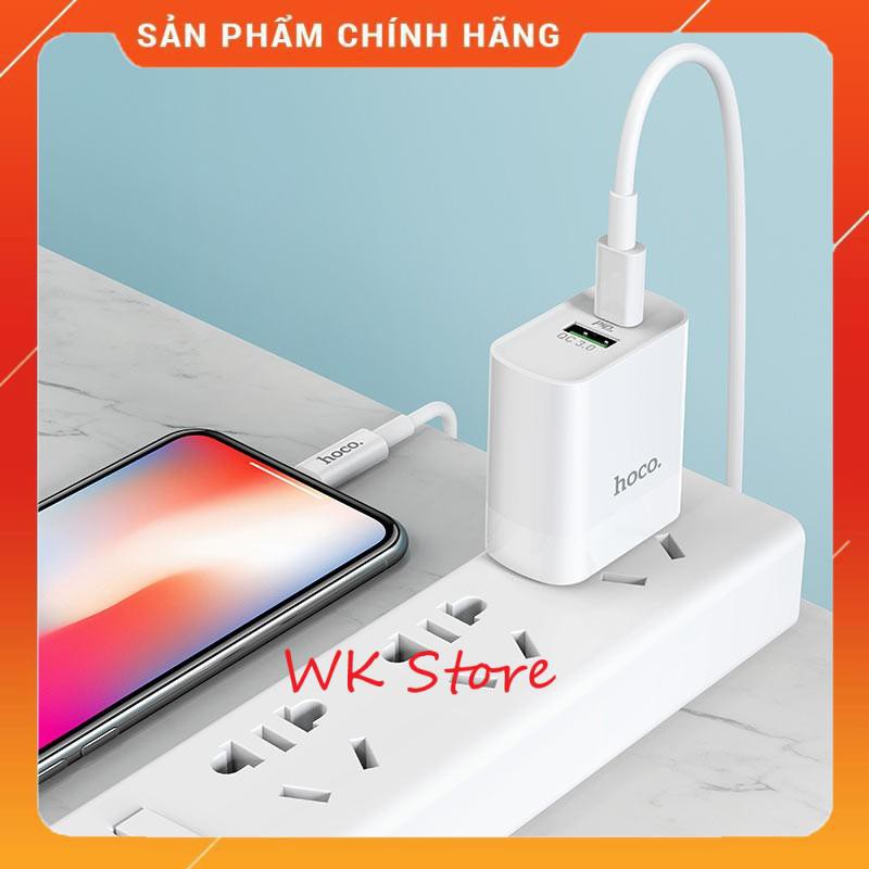 [Mã ELMSM3 giảm 20K đơn bất kì] Bộ sạc nhanh (cốc+ cáp ) 2 cổng Hoco C80A cho iphone và android (QC và PD),BH 1 năm | BigBuy360 - bigbuy360.vn