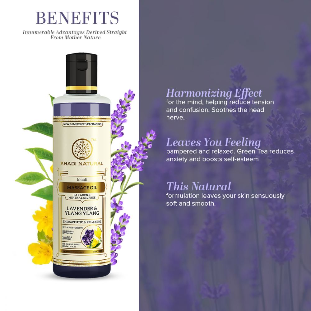 LAVENDER & YLANG YLANG MASSAGE OIL - Dầu xoa bóp Oải hương & Ngọc lan tây