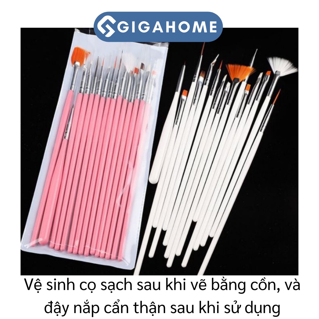Bộ 15 Cây Cọ Vẽ Móng Nghệ Thuật GIGAHOME Chuyên Nghiệp 6012