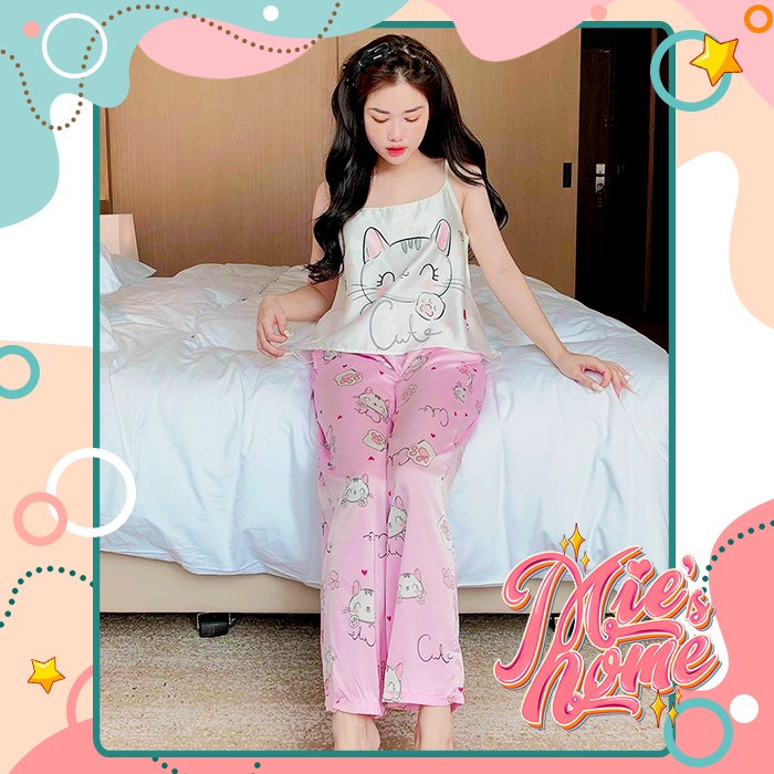  Đồ bộ nữ mặc nhà,pijama lụa,đồ ngủ nữ-Mie | BigBuy360 - bigbuy360.vn