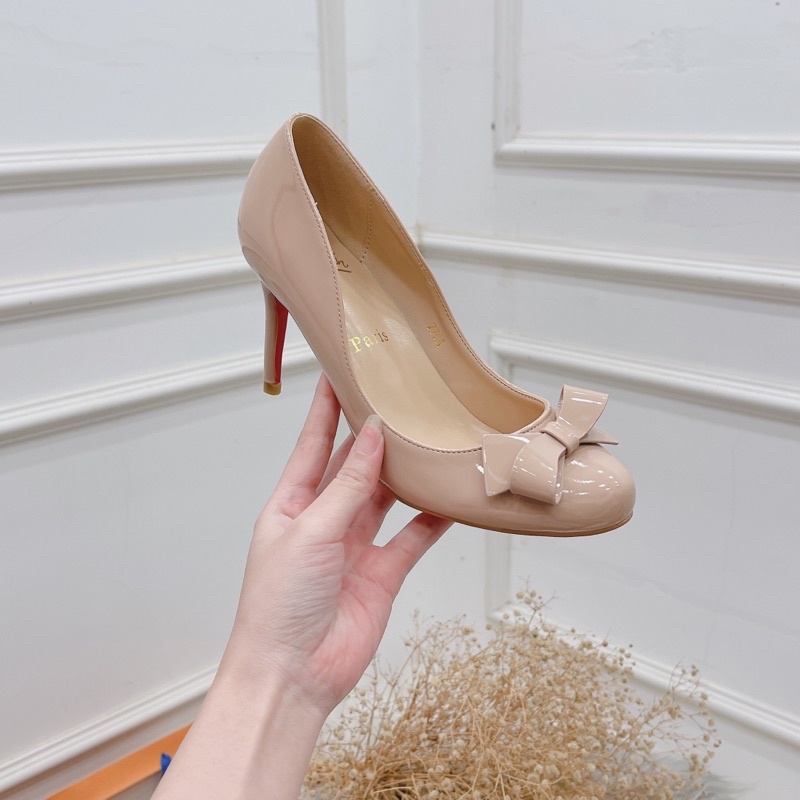 Đầm nơ dáng mũi tròn