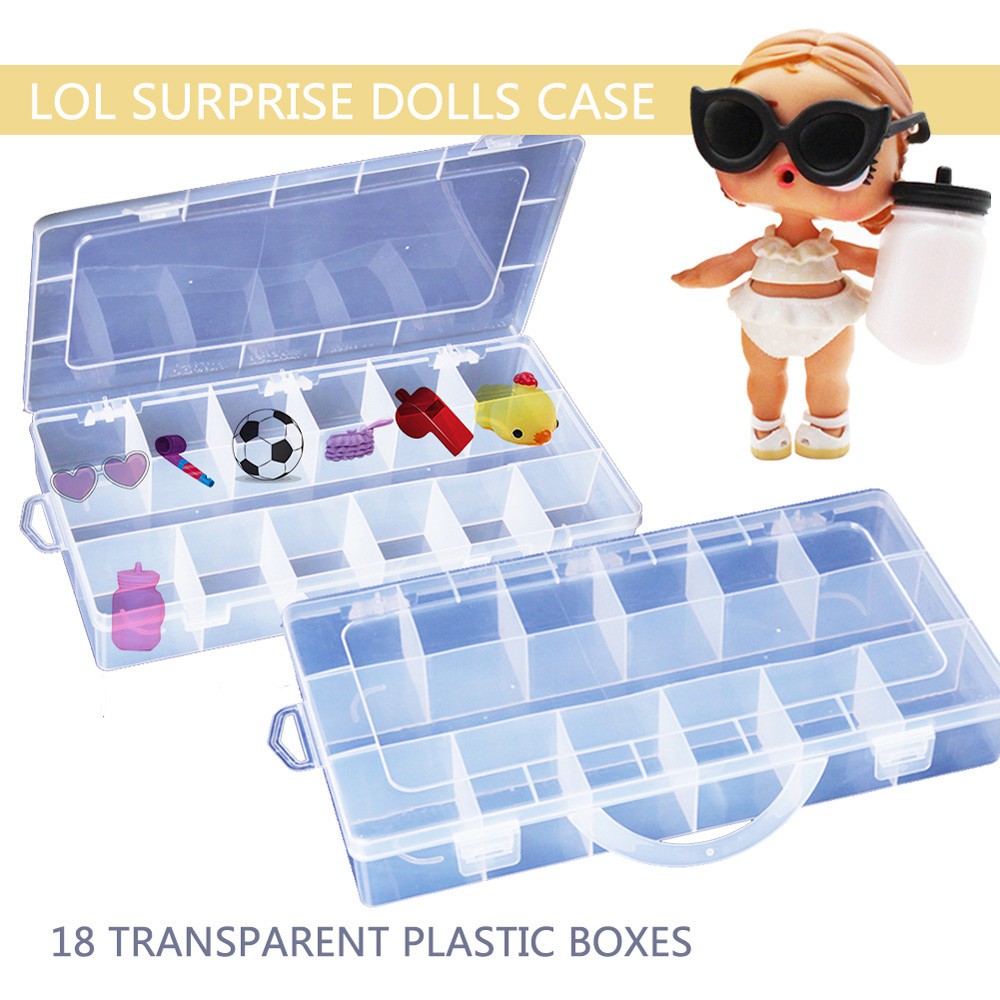 18 Compartments Toy Storage Carrying Box Accessories For LOL Surprise Dolls