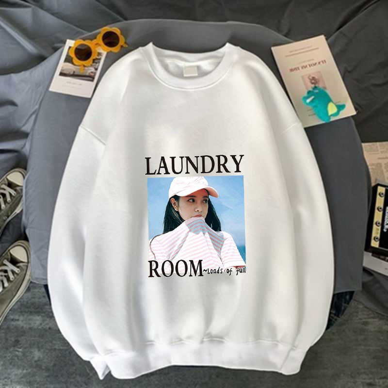 Áo Nỉ Bo Tay Bo Gấu Thời Trang Thu Đông Nam Nữ Chất Vải Nỉ Mềm Mịn In 3D Cô Gái LAUNDRY Mặc Đi Chơi Siêu Xinh Cute