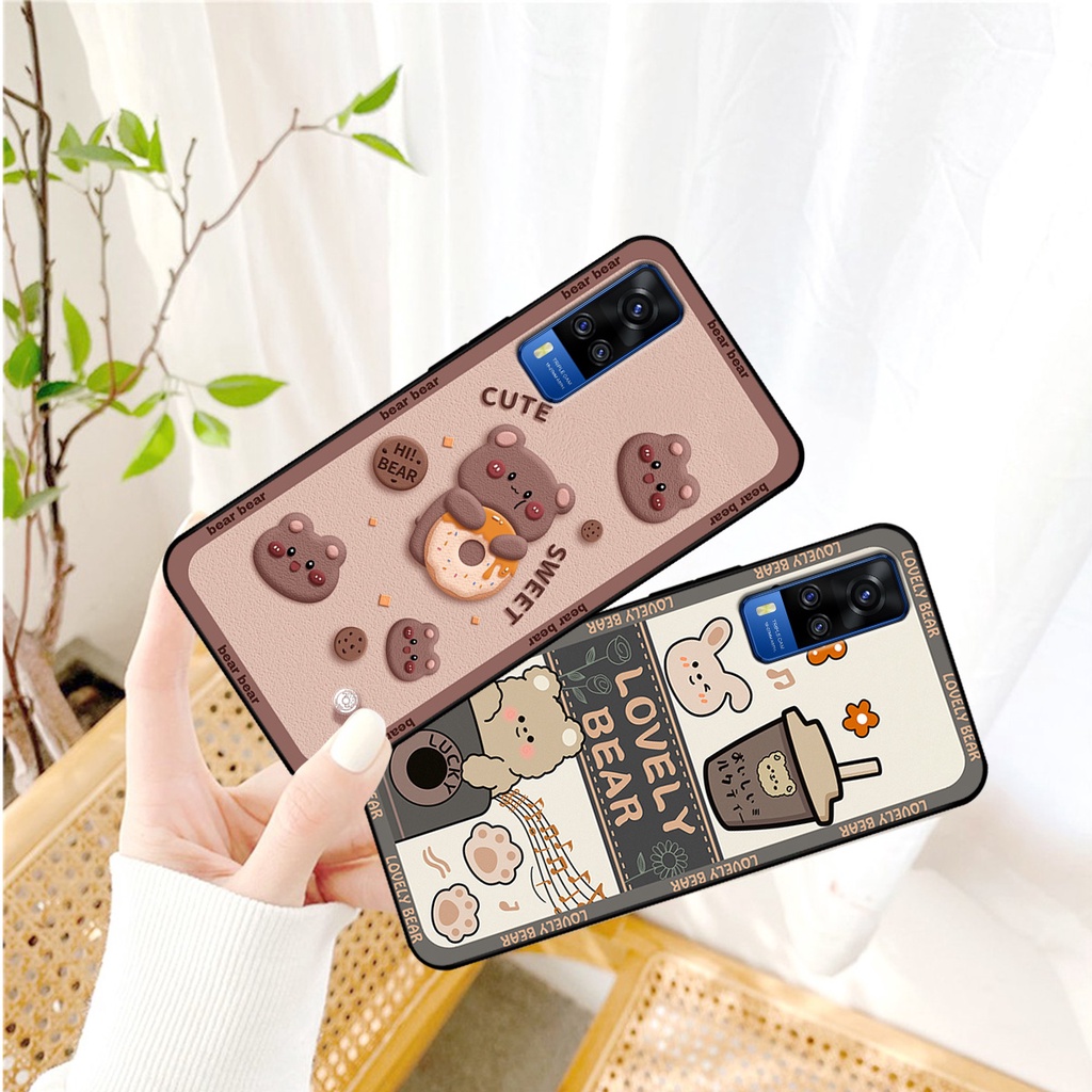 Ốp lưng Vivo Y51 2020 - Vivo Y53s - Vivo Y72 5G in hình gấu bear dễ thương, bền đẹp