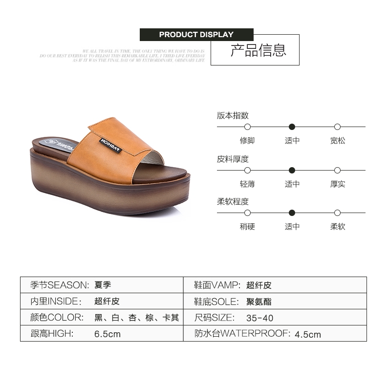 Dép Da Đế Dày Tăng Chiều Cao Thời Trang Cho Nữ | BigBuy360 - bigbuy360.vn