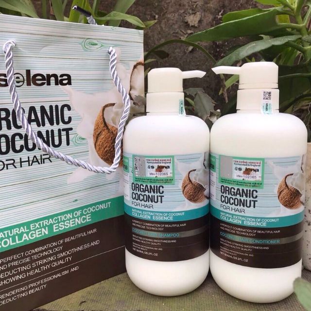 Dầu gội xả Organic Coconut tinh chất sữa Dừa tươi nuôi dưỡng cấu trúc tóc