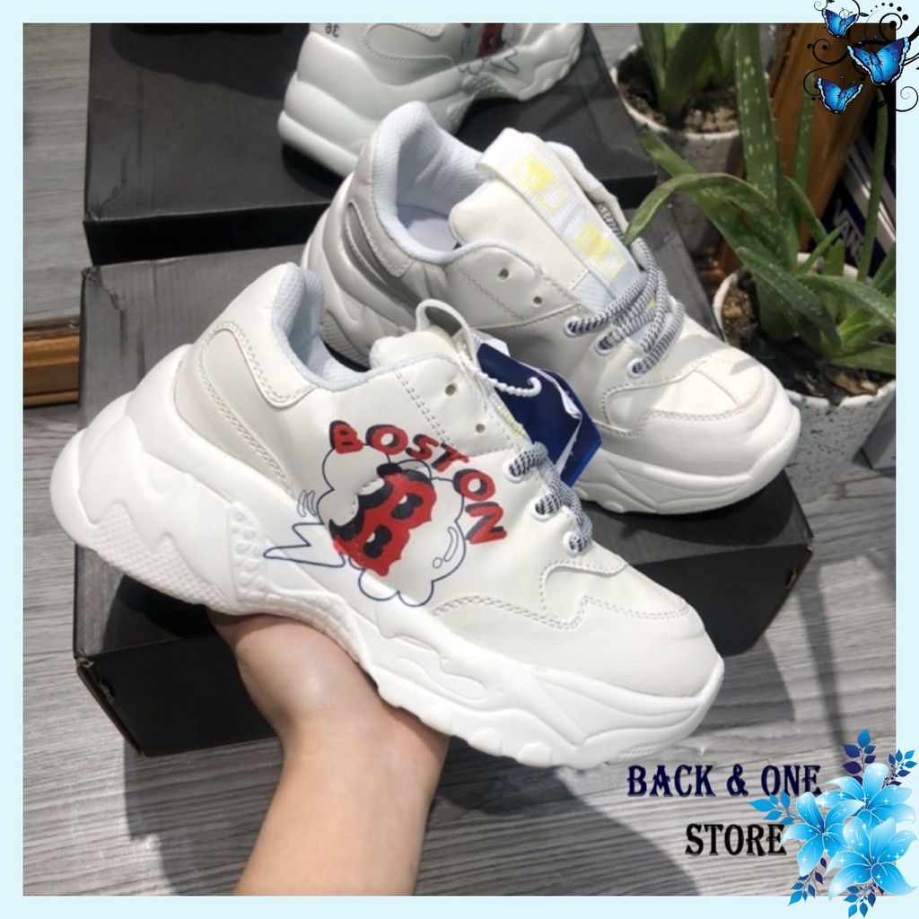 Giày Boston chữ đỏ in 3D không phai, Giày Boston, MLB , NY , LA phong cách mới nhất 2021 bản đẹp tôn dáng