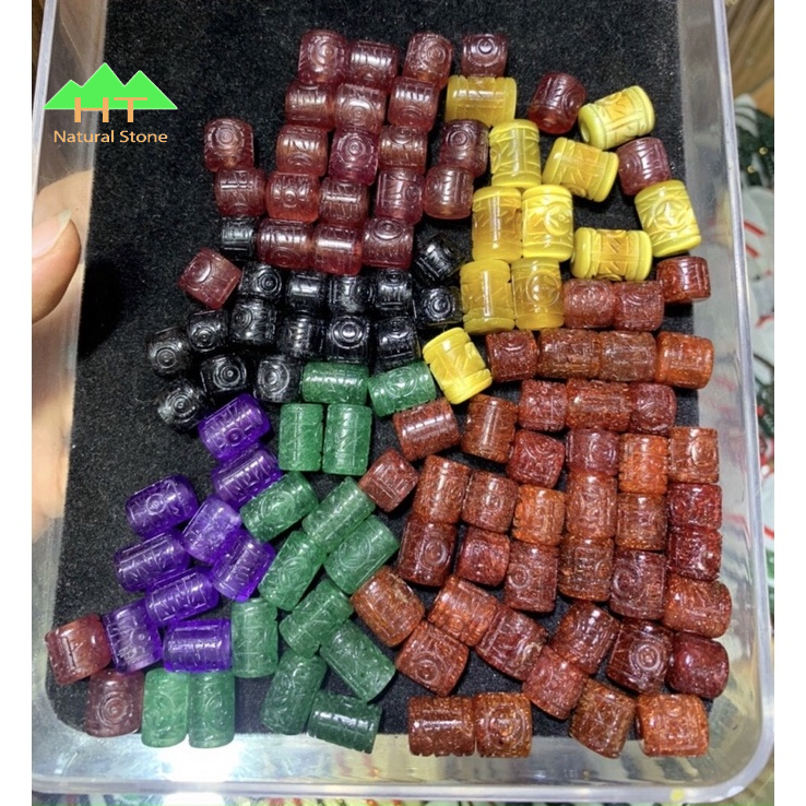 Charm mix vòng Lu Thống chạm khắc kim tiên loại ngắn