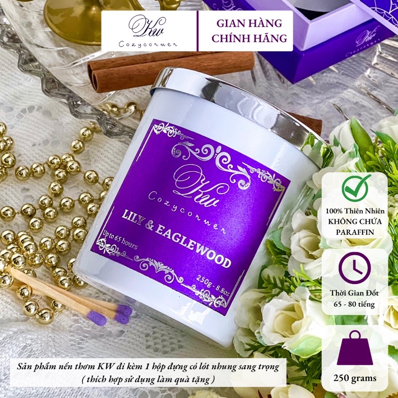 Nến thơm cao cấp KW Cozy Corner Lily &amp; Eaglewood