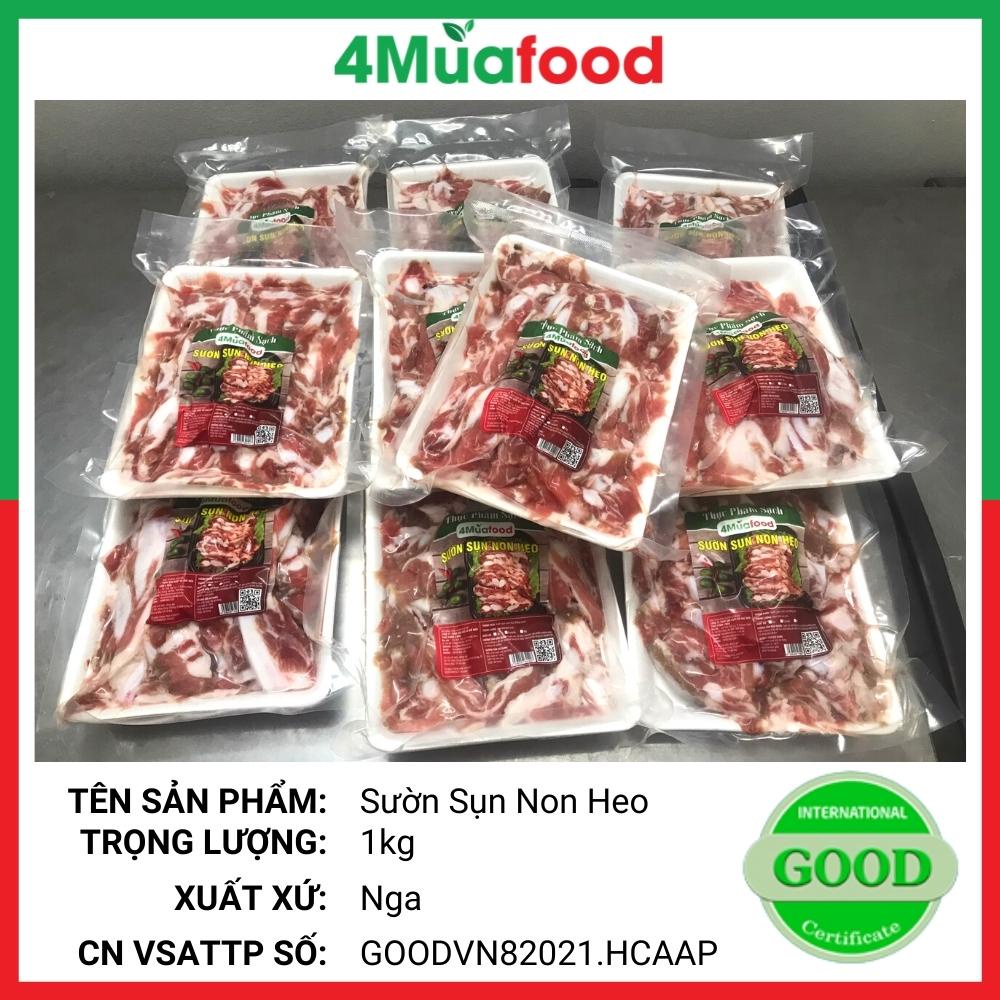 500gr Sườn Sụn Non  Heo thái lát đóng khay hút chân không - Thực Phẩm 4 Mùa - 4Muafood
