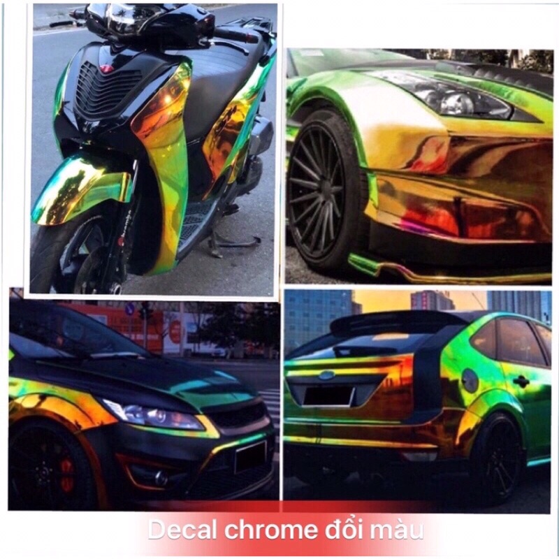 Decal Chorme Đổi Màu Biến Sắc Tráng Gương Chống Trầy Xước Cao Cấp