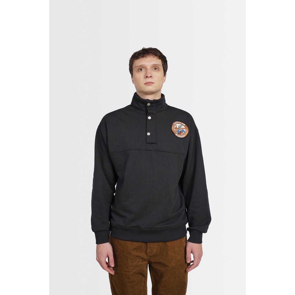Áo Halfzip EMAS Grizzle Halfzip/Black