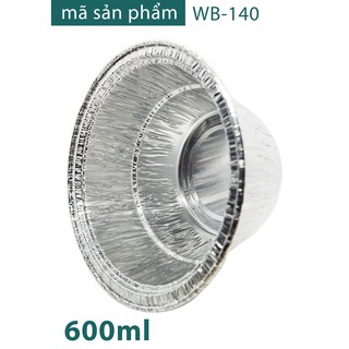 "CAO CẤP" BÁT NHÔM - BÁT GIẤY BẠC ĐỰNG THỨC ĂN DÙNG 1 LẦN 600ML - CÓ CHỨNG NHẬN VỆ SINH AN TOÀN THỰC PHẨM