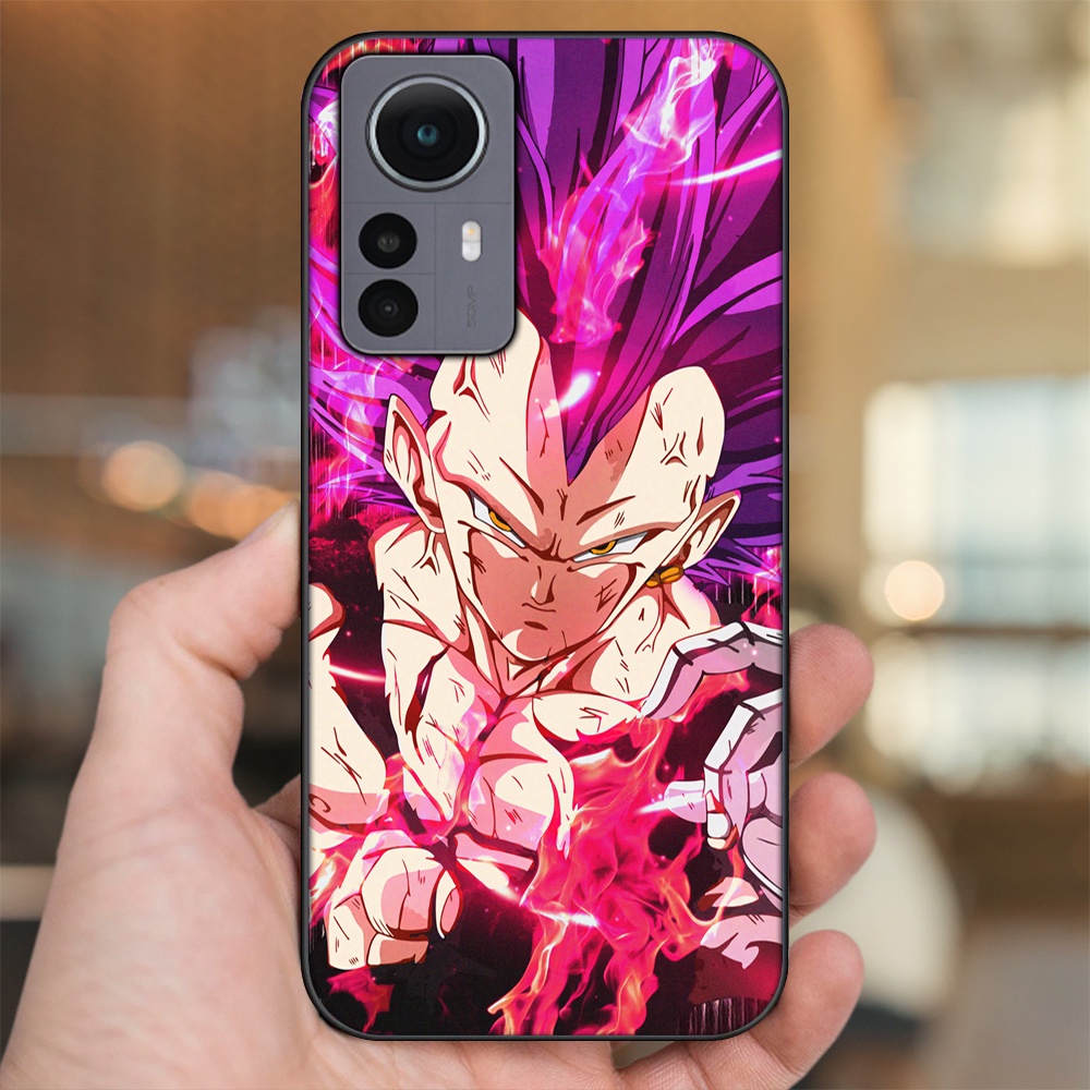 Ốp lưng Xiaomi 12 viền đen in hình Vegeta Dragon Ball
