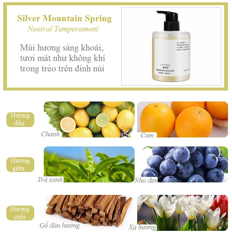 Sữa tắm trắng da hương nước hoa trắng da mềm mịn VIVISWEET 500ml