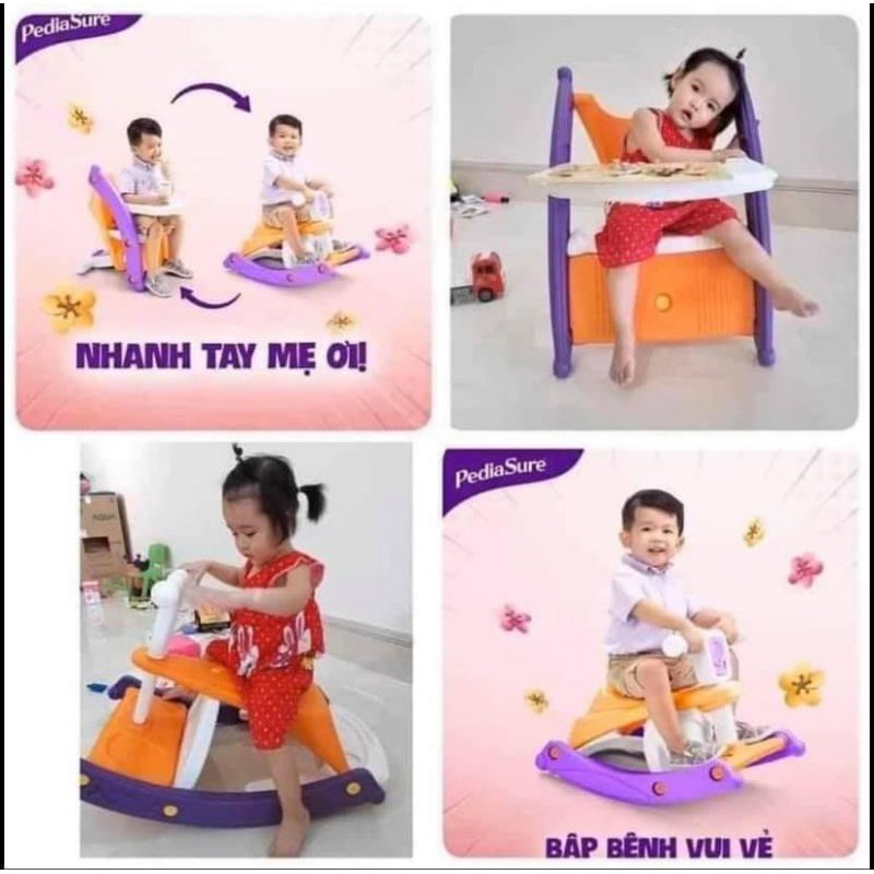 Bộ bàn ăn kết hợp bập bênh 2 in 1 PEDIASURE 🌿 tiện dụng 2 in 1 🌿