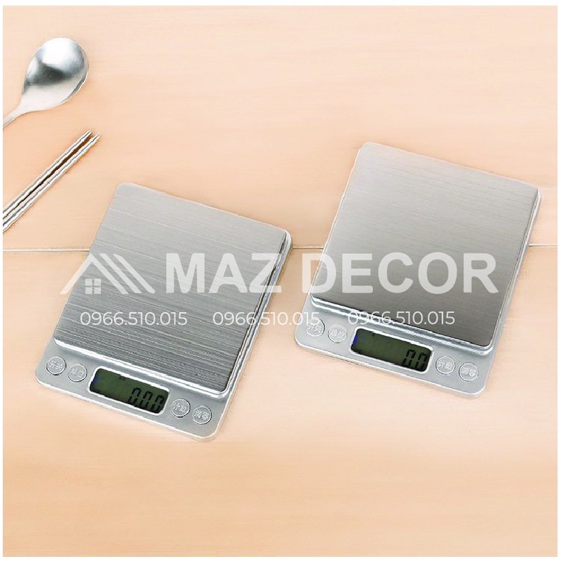 Cân Tiểu Ly Điện Tử Làm bánh Mini Nhà bếp Chính xác Nấu ăn Platform trừ bì 3KG/0.01G I2000