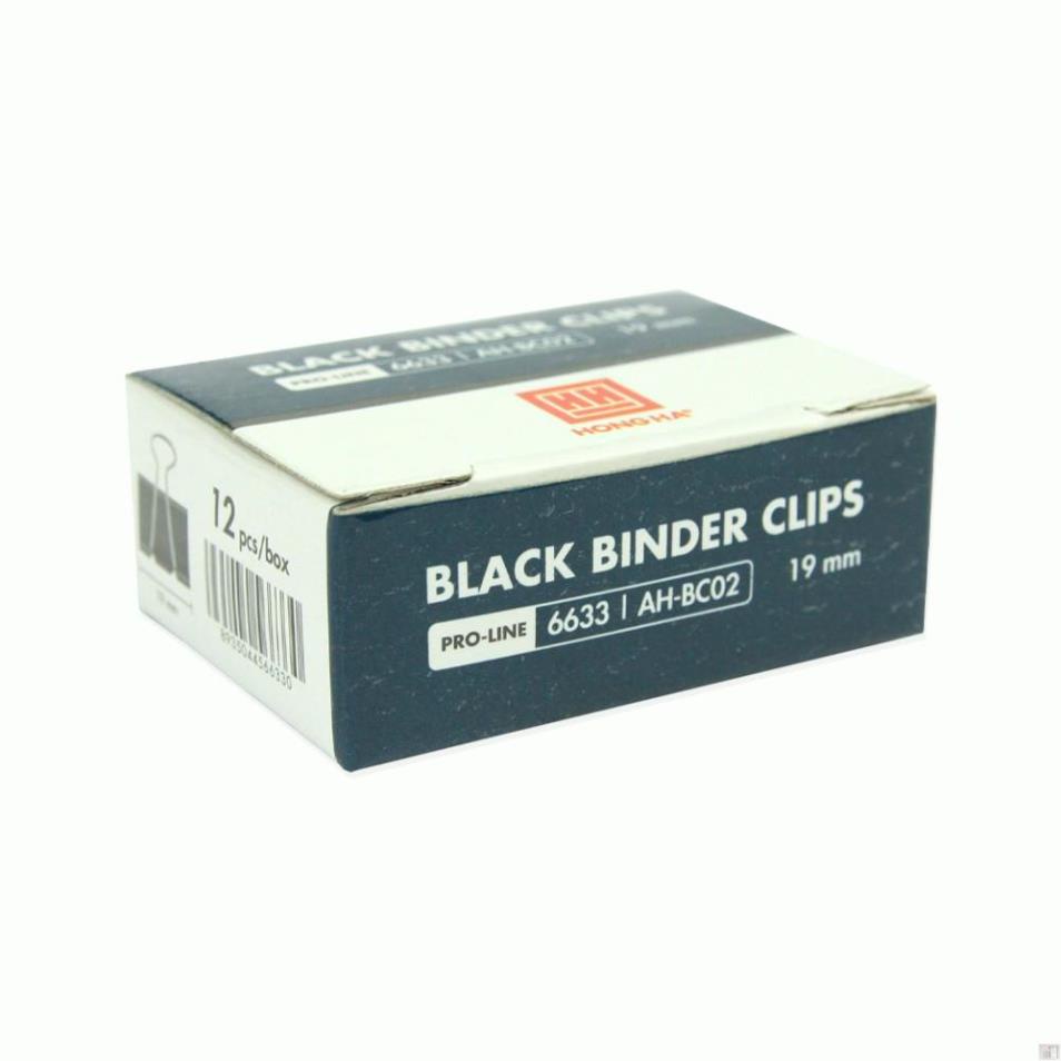 Kẹp giấy tài liệu Hồng Hà - Deli - Echo - Màu đen 19mm 6633  - Hồng Hà