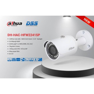 Camera HDCVI hồng ngoại Dahua HAC-HFW2241SP - 2MP