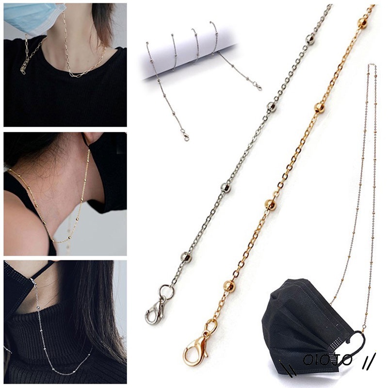 Dây đeo mắt kính đính hạt ngọc trai không để lại dấu hằn