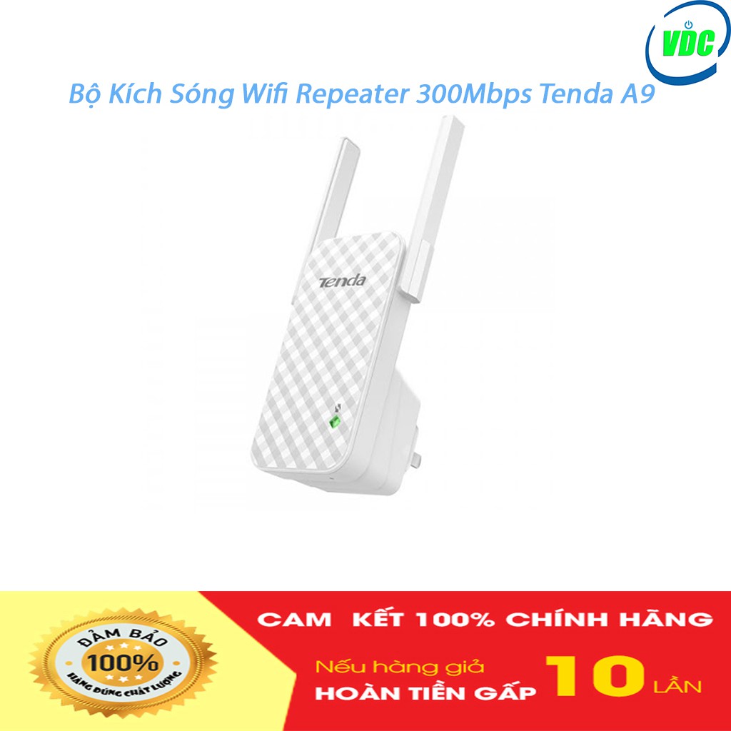 Bộ Kích Sóng Wifi Repeater 300Mbps Tenda A9 - Hàng Chính Hãng