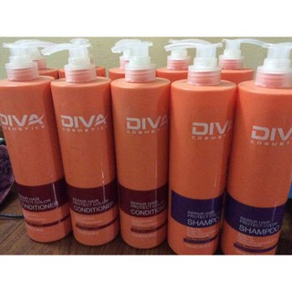 Cặp dầu gội và xả DiVA chăm sóc tóc siêu mềm mượt