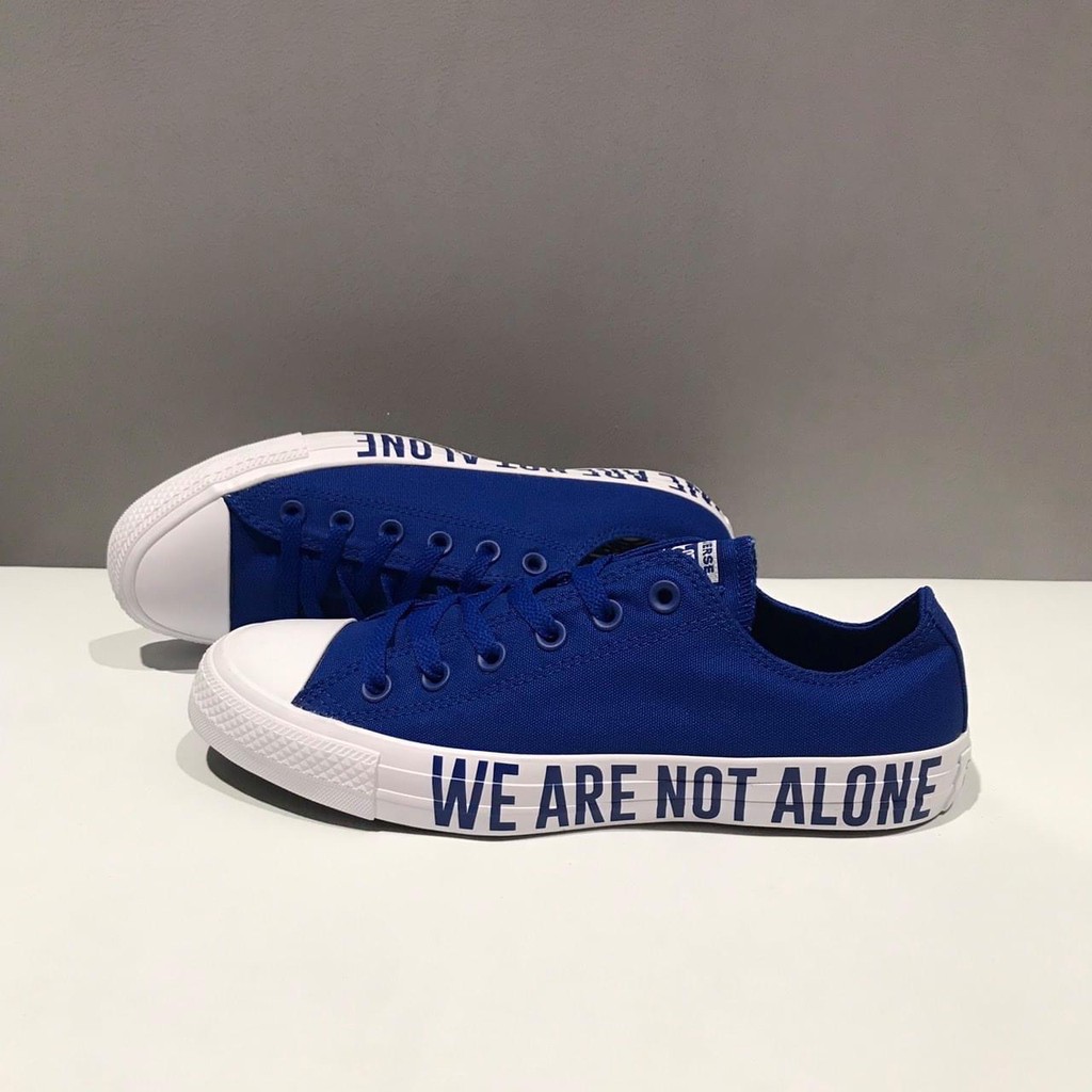 Giày Converse We Are Not Alone xanh navy, cam, trắng, đen  cổ thấp