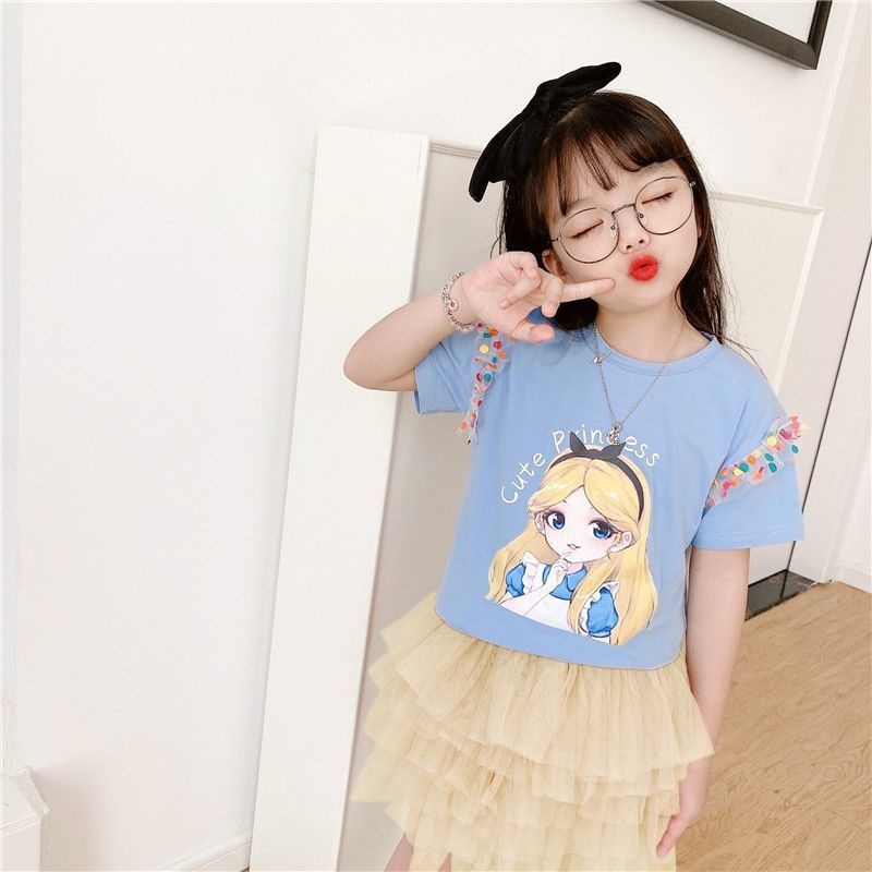 Áo Thun DàI Tay In HìNh Công ChúA Disney Cho Bé GáI (1-7 TuổI)
