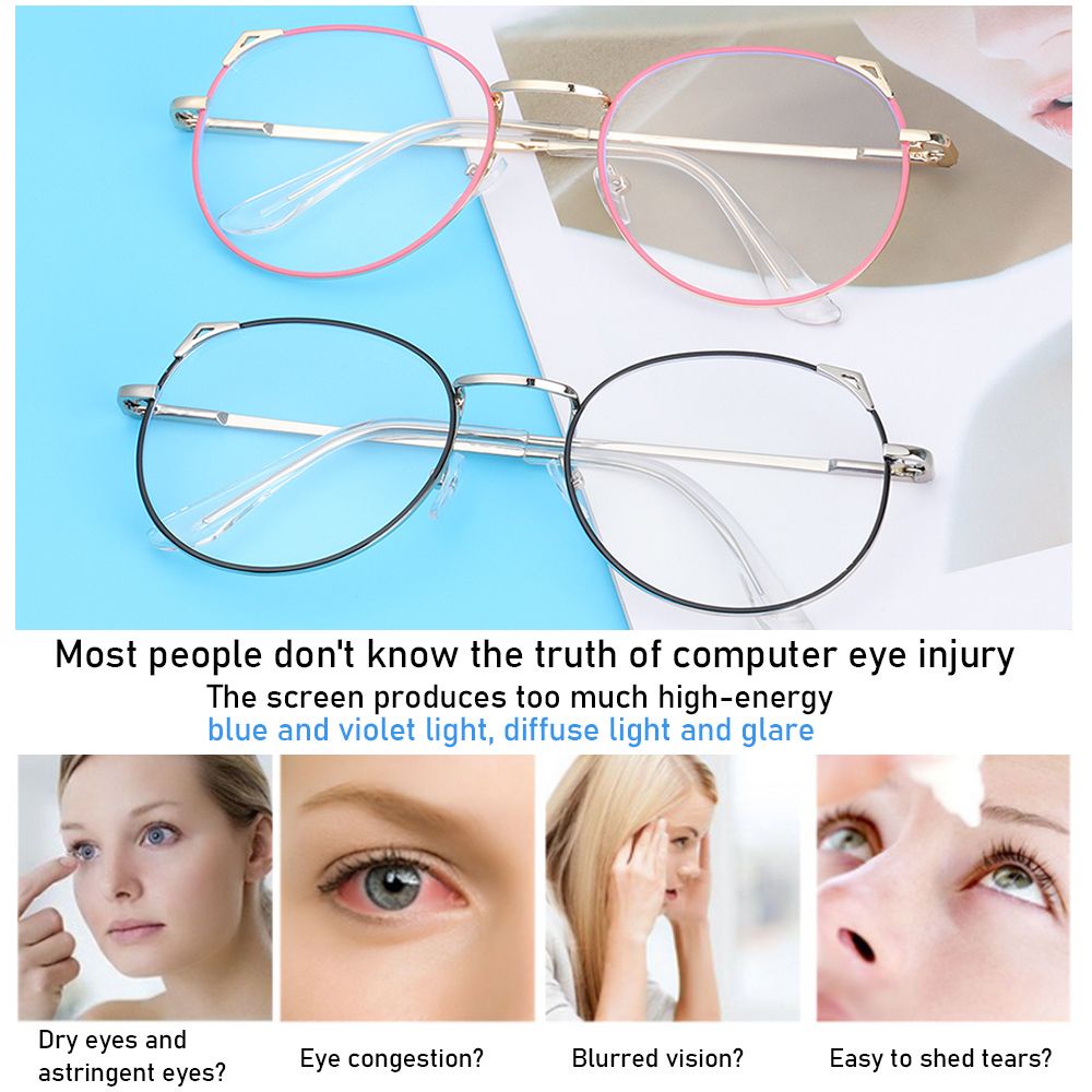 Kính mát gọng mắt mèo siêu nhẹ chống ánh sáng xanh thời trang cho nam và nữ