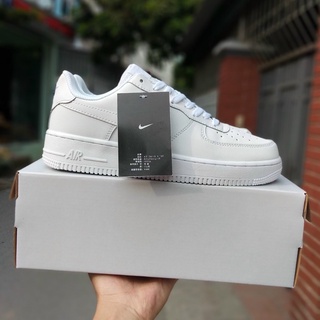 Giày thể thao sneaker nam nữ full trắng chuẩn 11 đế cao 3-4cm