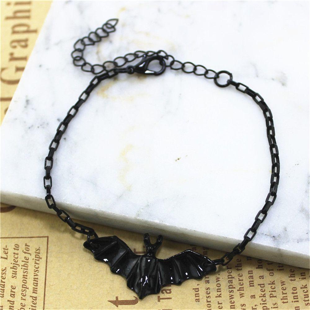 Khuyên Tai Hợp Kim Hình Dơi Đen Phong Cách Halloween