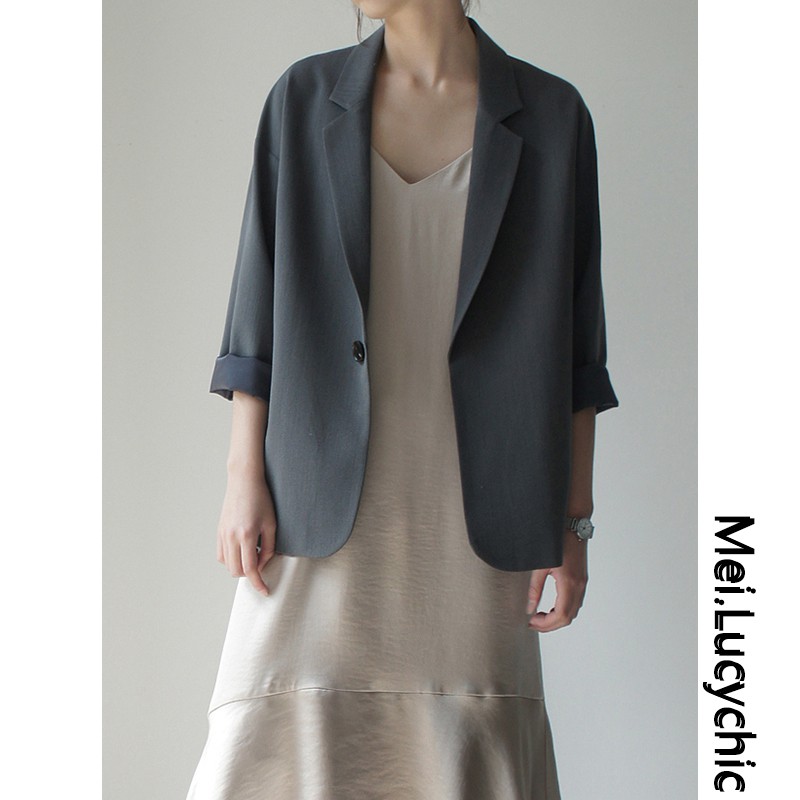 (Ảnh thật 3 hình cuối) Áo blazer một nút thanh lịch sang trọng | BigBuy360 - bigbuy360.vn