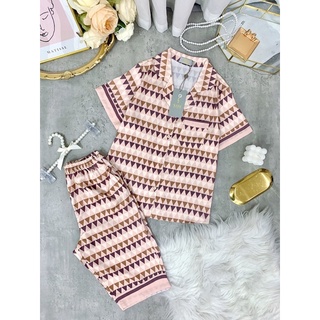 bộ lụa ngắn tay hãng sam cáo ngắn tay quần lửng sam sale 310k còn 230k bộ mặc nhà đẹp bộ pijama cao cấp