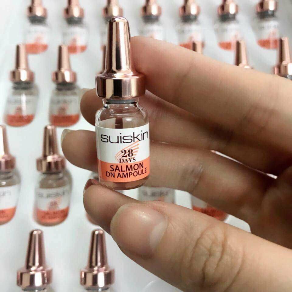 Tinh Chất Trứng Cá Hồi Suiskin 28 Days Salmon DN Ampoule Hàn Quốc - Tách Lẻ 1 Ống - Date 04/2024