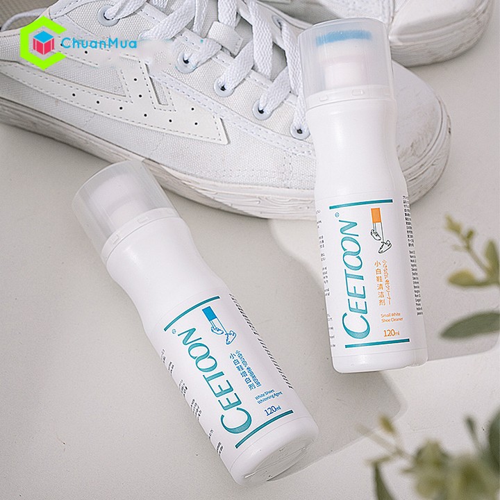 Bộ 2 Chai Gel Tạo Bọt Vệ Sinh Và Tẩy Trắng Đế Giày Đa Năng 120ml ( Repaint Giày ) - Sneaker Cleaning