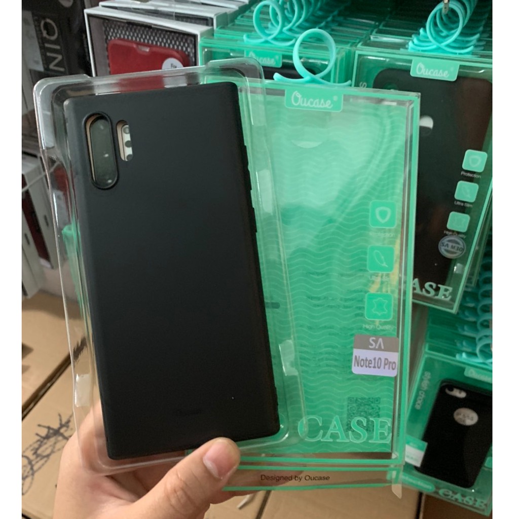 Ốp lưng Samsung Galaxy Note 10 Plus/ Note 10+ hiệu Ou Case màu đen chống ố