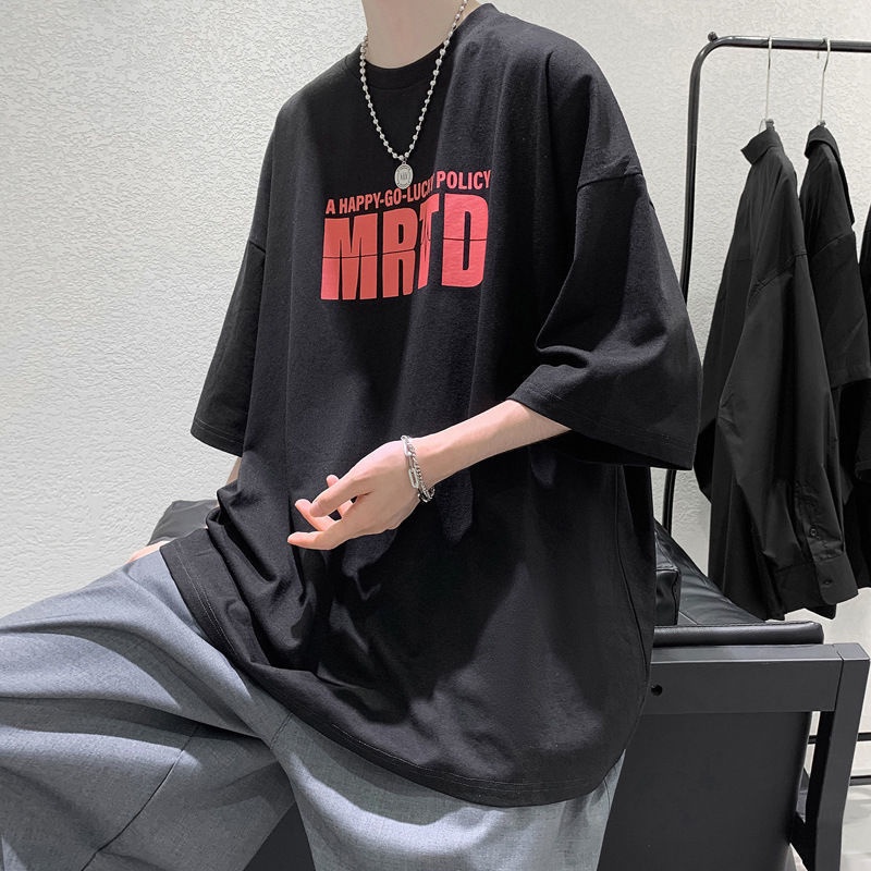 Áo Thun Ngắn Tay Form Rộng Thời Trang Mùa Hè Dành Cho Nam