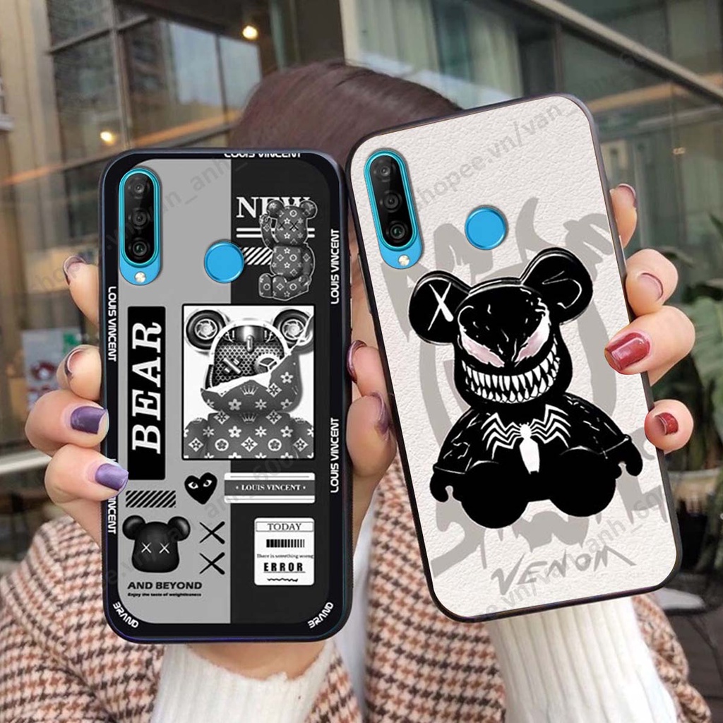 Ốp lưng Huawei Nova 4e / P30 Lite hình kaws, bear brick, venom thời trang siêu ngầu