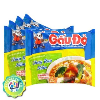 Mì chay rau nấm Gấu Đỏ gói 64g