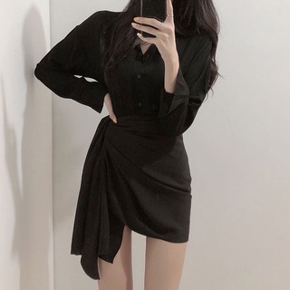 Chân váy công sở cách điệu vạt chéo