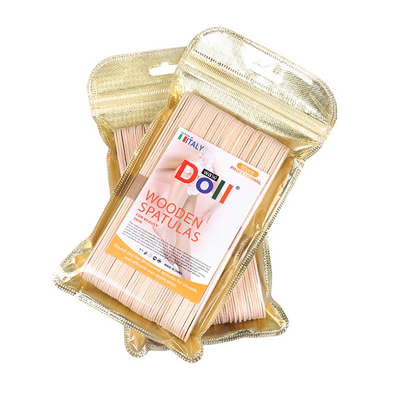 Set 50 que gỗ RUOALL bôi sáp tẩy lông tiện lợi 100g
