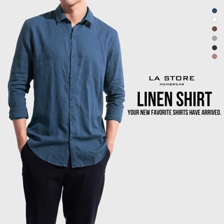 {ROUTINE] Áo sơ mi nam linen tay dài SM1022023
