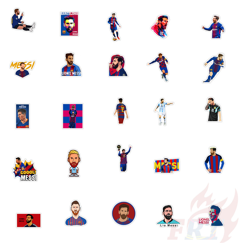 ❉ Leo Messi Series 01 - Famous Football Sports Player Superstar Stickers ❉ 50Pcs/Set Fans Collection Waterproof DIY Fashion Decals Doodle Stickers