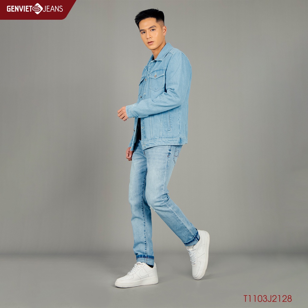 Quần Jeans Nam Ống Col Cơ Bản Genviet Jeans Nam T1103J2128