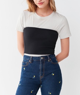 Áo Ống Trơn - Black & White Basic Tube Top - AD01